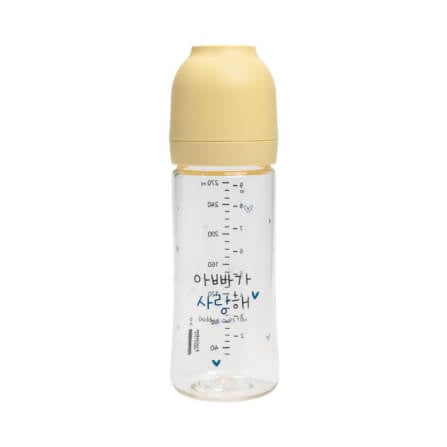 ขวดนม PA - HAENIM รุ่น NOTHING™ ขนาด 9 ออนซ์ ลาย DAD สีเหลือง (ไม่รวมจุกนม)_0